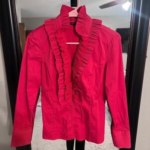 Antonio Melani Elegant Red Ruffled Women's Top size XS